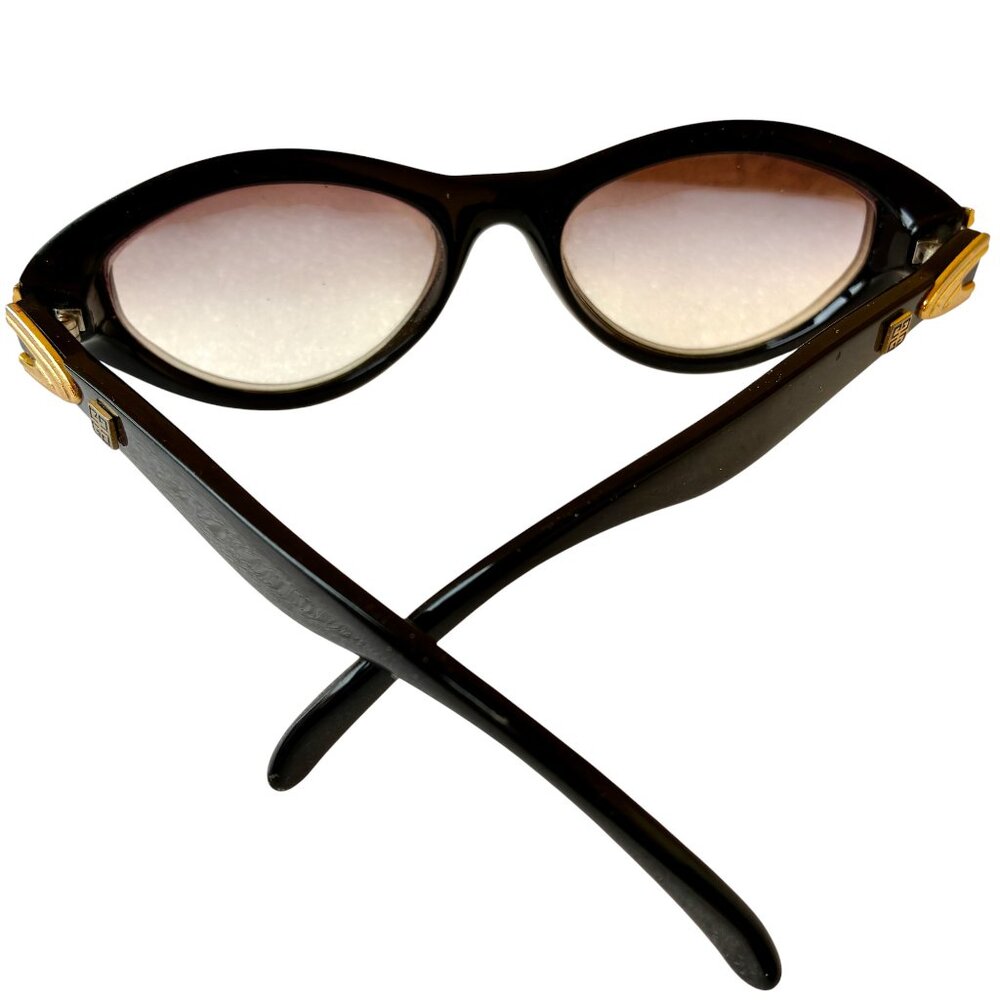 Givenchy Eyeglass Frames Only Black With Gold Log… - image 5